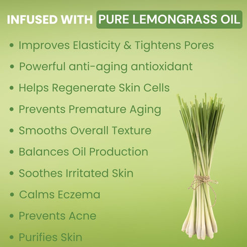 Moisturizing & Firming Lemongrass Body Lotion & Hand Cream, 8oz Natural Moisturizer for Dry Skin
