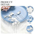 Unicra Silver Crystal Flower Bride Wedding Hair Pins, Bridal Hair Accessories for Women and Girls (Pack of 3)