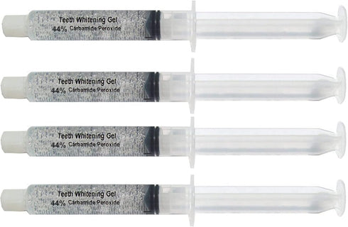 Bright White Smiles Wholesale Teeth Whitening Refill Gel Kit, 4 Syringes, 44% Carbamide Peroxide Bleaching Product