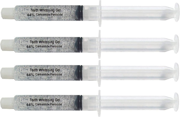 Bright White Smiles Wholesale Teeth Whitening Refill Gel Kit, 4 Syringes, 44% Carbamide Peroxide Bleaching Product