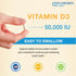 Puregen Labs Vitamin D3 50,000 IU - 100 Vegetable Capsules for Healthy Muscle Function & Immune Support, Non-GMO &