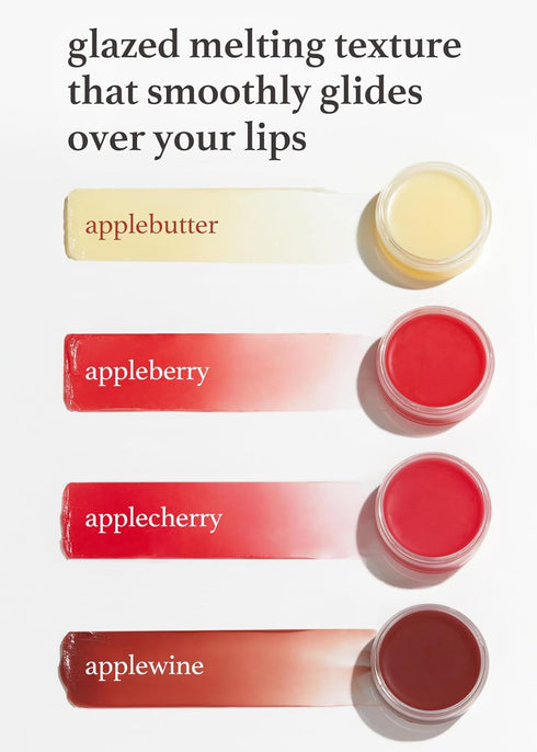 NOONI Appleberry Korean Lip Tinting Butter | Natural Lip Balm with Raspberry Extract, Smoothing & Red Lip Mask, Exfoliator Balm for Dry Lips, Lip Treatment with Shea Butter and Vitamins, Vegan, 42 oz.