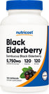 Nutricost Elderberry Capsules, 575mg, 120 Vegetarian Capsules, Gluten Free, Non-GMO Supplement