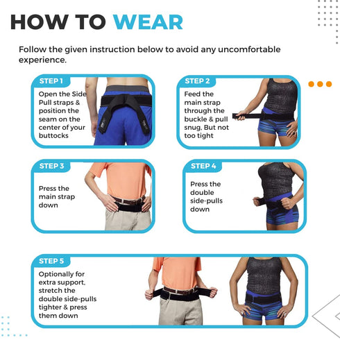 SI Belt, Enhanced Comfort Sacroiliac Joint Support for Men & Women, Ideal for Sciatica & Lower Back Pain Relief, Large