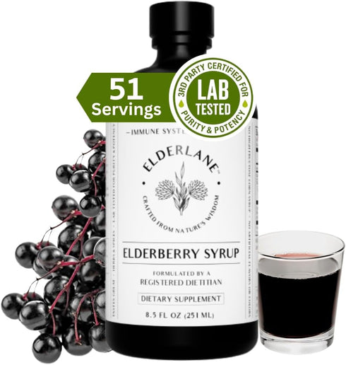 Elderlane Elderberry Syrup Elderberry Shots - Immune Support Supplement for Kids &