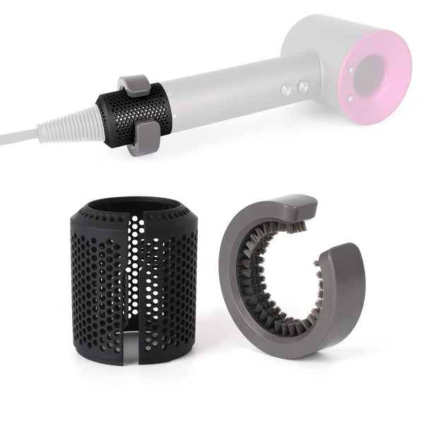 Upgraded Hair Dryer Filter Mesh Replacement for Dyson Supersonic HD01 HD03 HD08 Models, with Cleaning Brush (Black)