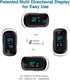 mibest OLED Finger Pulse Oximeter, O2 Meter in Dual Color White/Black
