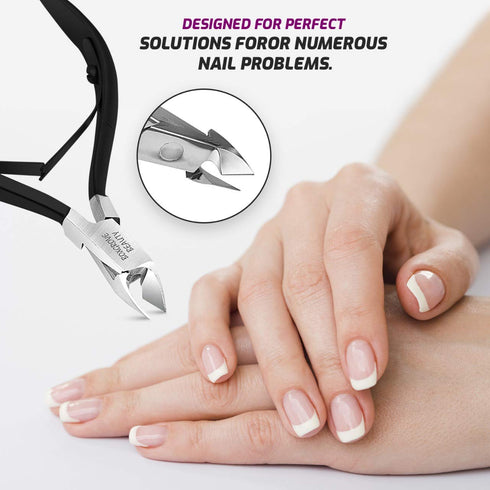 Professional Manicure Tools Cuticle Cutter & Pusher Trimmer – Perfect Nail Care Tool for Home/Spa
