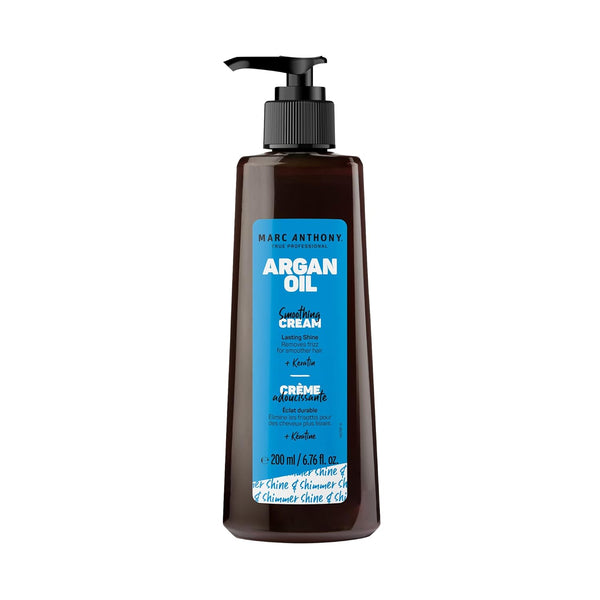 Marc Anthony Argan Oil Smoothing Cream with Keratin - Lightweight Hair Styler for Frizz-Free Shine