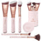 Pro Face Contour Brush Set, Synthetic Sculpting and Highlighting Kit for Cream Blush, Powder, and Foundation