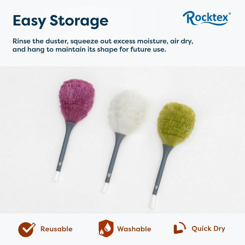3 Pack Microfiber Delicate Duster & Detail Brush, Dual Ended Duster with Washable Screen Cleaning Tool