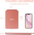 LED Foldable Travel Makeup Mirror - 5x7 inches, 3 Colors Light Modes USB Rechargeable Touch Screen Cosmetic