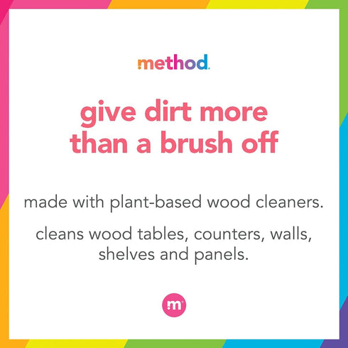 Method Daily Hardwood Cleaner, Almond, 28 Fl Oz, Plant-Based Formula for Cleaning Wooden Surfaces, Pack of 4