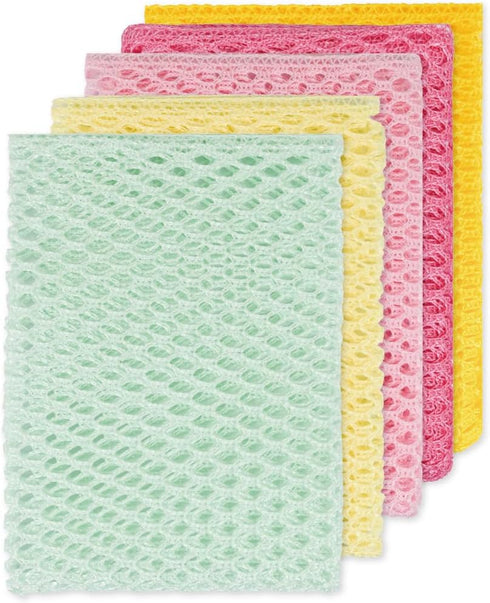 Olivia Tree 5PCS Innovative Dish Washing Net Cloths, Quick Dry Scourer, Perfect Scrubber for Dishes 11" x 11"