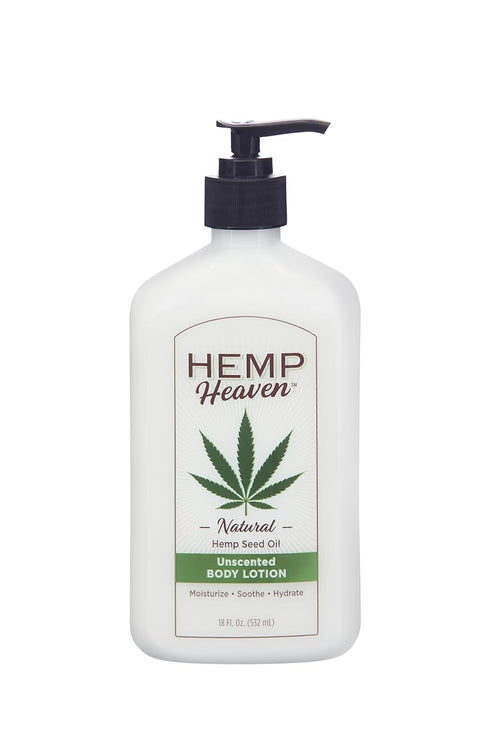 Unscented Body Lotion Natural Hemp Seed Oil - Moisturizing & Soothing Skincare, Paraben-Free, 18 Oz for Sensitive Skin