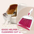 Mini Broom and Dustpan Set - Small Dustpan and Brush Set for Desk, Home, Tent, Gray 2pcs