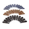 yueton 36pcs Black Blue Brown Glossy Snap Prong Clips, Bendy Hair Clips Barrettes for Ladies Girls