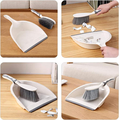 Amosfun Mini Dustpan and Brush Set - Portable Small Broom and Dust Pan for Cleaning Sofa & Countertop