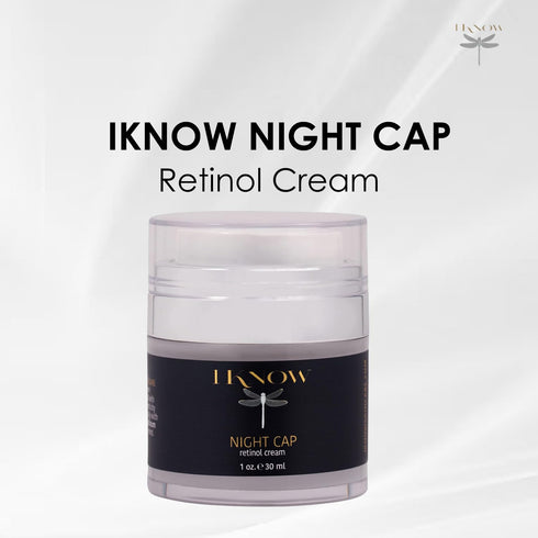 IKNOW NIGHT CAP Retinol Cream Skincare, Pro-Aging Night Cream for Skin Rejuvenation, Hydrating Retinol Moisturizer