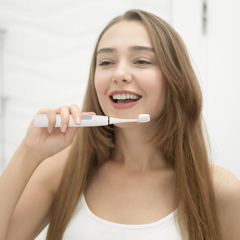 Wakauto Electric Toothbrush with Soft Bristles Battery Powered Oral Care Brush for Adults Ergonomic Design