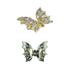 Tinsow 4 Pcs Nail Diamond Metal Butterfly Jewelry, Crystal Strass Moving Wings Wedding Charms Accessories (Gold)