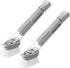 SUBEKYU Dish Brushes with Soap Dispenser, Kitchen Dish Scrubber Brushes with Handle, Grey 2Pack