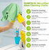HOMEXCEL 6PK Microfiber Glass Cleaning Cloths, 16"x14", Lint Free for Glasses, Mirrors, and Screens