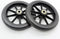 Rollator 6 Inch Wheels, Replacement Solid Wheel, 6" Caster Wheel, Universal Parts Set of 2, Black