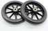 Rollator 6 Inch Wheels, Replacement Solid Wheel, 6" Caster Wheel, Universal Parts Set of 2, Black