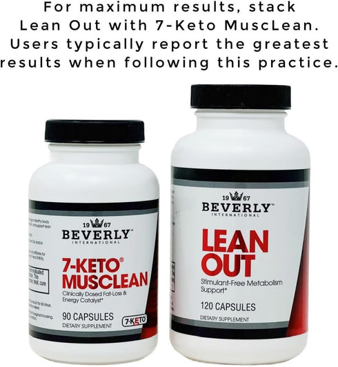 Beverly International Lean Out Fat Burner, 120 Caps with Metabolic Support & Stimulant-Free
