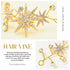 Unicra Star Rhinestone Bride Wedding Hair Vine, Gold Bridal Hair Piece for Women and Girls (21 Inches)