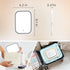Makeup Travel Mirror with Lights, Portable Small Beauty LED Vanity Mirror with lights, 1200mAh Battery, Dimmable Touch Screen, Tabletop Folding Compact Mirror,Women Gift by YEKKOPT