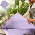 YOLUFER 20 Sheets Flower Wrapping Paper, Waterproof Floral Bouquet Packaging Paper for DIY Crafts, Light Purple