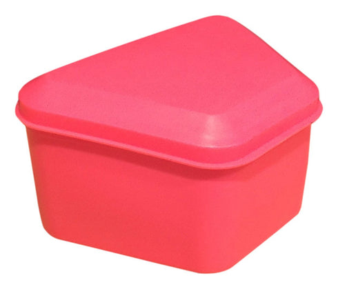 Pureline Hot Pink Oralcare Denture Container for Soaking Complete Upper & Lower
