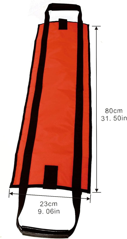 Transfer Belt with PU Handle for Patient Lift Sling, Elderly Safety Lifting Aids, Home Bed Assist (Orange)