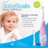 brush-baby BabySonic Infant and Toddler Electric Toothbrush - Ages 0-3 Years, Smart LED Timer and Gentle Vibration,