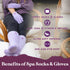 Moisturizing Socks and Gloves Set | Purple Fuzzy Socks & Gloves with Aloe and Vitamin E for Women