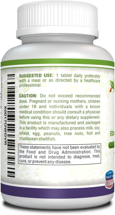 Athena Zinc Supplement Tablets 50mg - 100 Coated Tablets - Oxide/Citrate