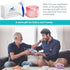 Leak Proof Denture Cups Bath, Dishwasher Safe Denture Case for Soaking Full & Partial Dentures, with Cleaner Brush