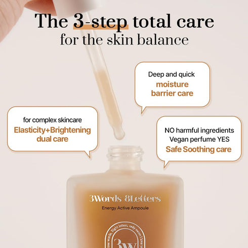 Energy Active Serum 1.69 fl oz | Vegan Face Ampoule for All Skin Types | Soothing & Moisturizing Korean Skin Care
