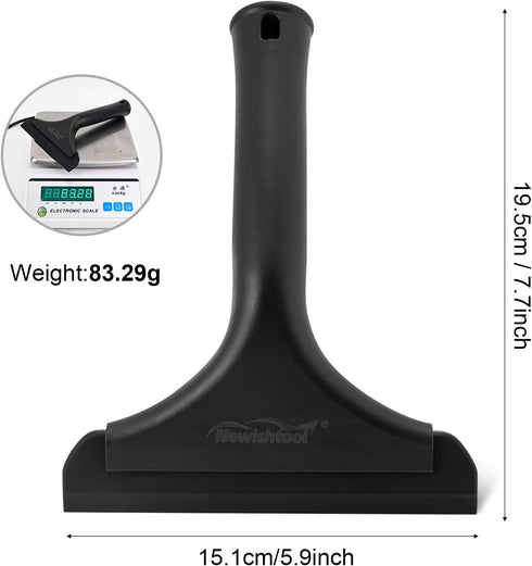 NEWISHTOOL 5.9 Inch Bathroom Shower Squeegee, Soft Silicone Blade for Cleaning Glass Doors and Kitchen Countertops
