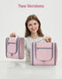 Narwey Small Hanging Toiletry Bag - Women Travel Makeup Organizer for Toiletries and Cosmetics (Medium, Pink)