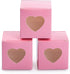 AWELL Pink Gift Boxes 50pc - 2x2x2 inch with Clear Plastic Window for Candy Treat Gift Wrap Box