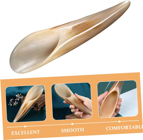 Natural Buffalo Horn Gua Sha Scraper Tool for Scalp Massage Smooth Tissue Massager for Myofascial Release for Neck