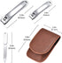 Nail Clipper Set - Stainless Steel Fingernail Clippers, Toenail Cutter, Nail File with PU Sheath for Men Women