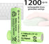 12 Packs AA 2400mAh High Capacity Rechargeable Batteries, 1.2V NiMH Low Self Discharge for Solar Lights