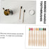 Ipetboom 10pcs Set Bamboo Toothbrush Kit for Adults Natural Charcoal Bristles Eco-Friendly Travel Toothbrush