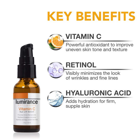 Vitamin C Eye Lift Serum, Minimizes Wrinkles and Crows Feet, Helps Firming and Dark Circles, 30ml/1 fl oz