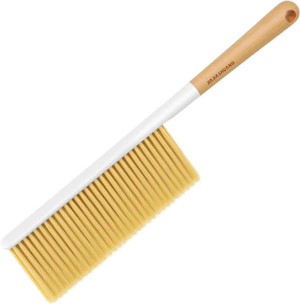 Portable Hand Brush - OSCIOSS Dusting Brush with Wooden Handle for Cleaning Bed, Couch, Clothes, Ideal for Home