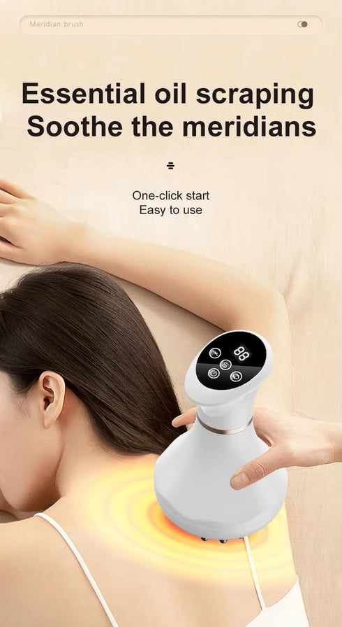 Lymphatic Drainage Massager, Metal Guasha Tool for Body Sculpting and Facial Contouring, Meridian Massage Brush